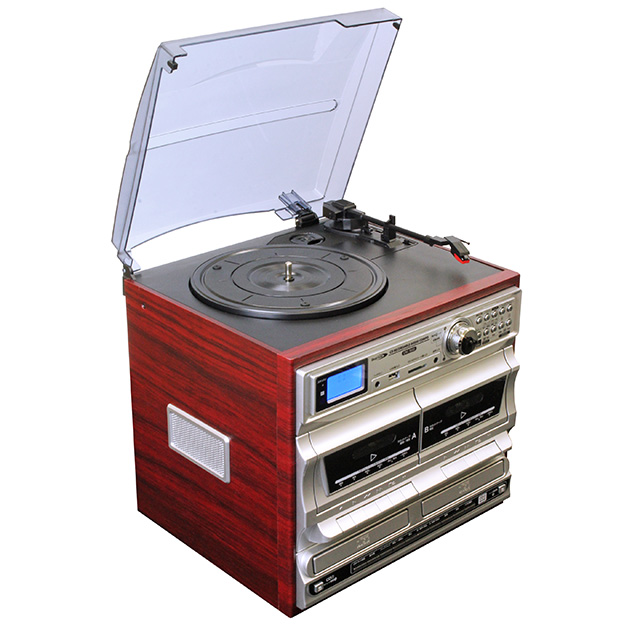 マルチレコードプレーヤー レコード録音 CD録音 ラジオ カセットテープ CD商品説明サイズ
